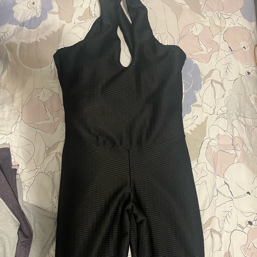 Black Gym wear jumpsuit size Large